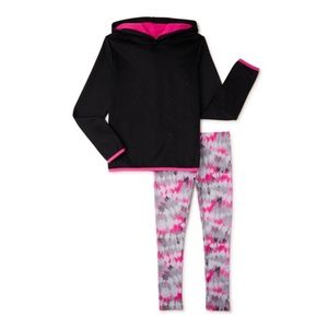Cheetah Toddler Girls Performance Pullover Hoodie & Tie Dye Legging
